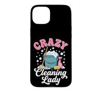Carcasa para iPhone 15 Plus Crazy Cleaning Lady Conserje