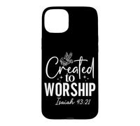 Carcasa para iPhone 15 Plus Creado para ADORAR Isaías 43:21 Mensaje Espiritual