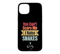 Carcasa para iPhone 15 Plus Criador de Serpientes Divertido Retro You Can't Scare Me I Raise Snakes
