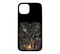Carcasa para iPhone 15 Plus Criaturas del Bosque Misterioso Bigfoot Leyendas del Hombre Polilla