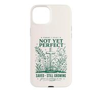 Carcasa para iPhone 15 Plus Cruz Floral Motivacional de Crecimiento Cristiano aún