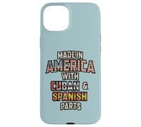 Carcasa para iPhone 15 Plus Cubano y España Made In America Mix Heritage Vintage