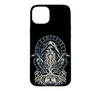 Carcasa para iPhone 15 Plus Cuervos de Odín Hugin & Munin Vegvisir Árbol del Mundo Yggdrasil