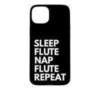 Carcasa para iPhone 15 Plus Cuidado del sueño para Flauta Repetir la Siesta Divertido músico flautista
