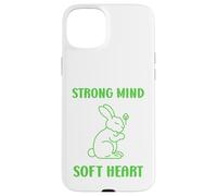 Carcasa para iPhone 15 Plus Cute Animal Quote Strong Mind Soft Heart Mental Health