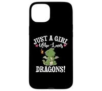 Carcasa para iPhone 15 Plus Cute Cartoon Womens Just A Girl Who Loves Kawaii Dragon