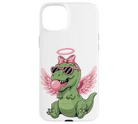 Carcasa para iPhone 15 Plus Cute Dinosaur Angel Valentine's Day Gum Love