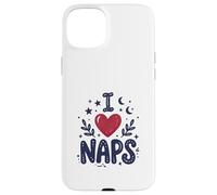 Carcasa para iPhone 15 Plus Cute I Heart Naps Design for Moms, Sleepy Girl Funny Mom