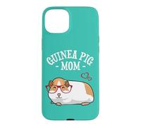 Carcasa para iPhone 15 Plus Cute Womens Girls Red Glasses Guinea Pig Mom Lover