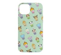 Carcasa para iPhone 15 Plus Cute Womens Kids Girls Kawaii Bubble Boba Tea Animals