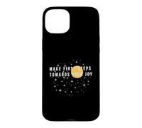 Carcasa para iPhone 15 Plus Da los Primeros Pasos hacia tu alegría Night Sky Cita Positiva