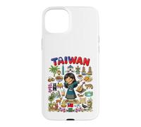Carcasa para iPhone 15 Plus Dabbing Taiwán Girl Flag Dress Taipei Bubble Tea Pride Kids