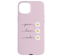 Carcasa para iPhone 15 Plus Daisy Plant Peace Love Smile Common Daisy Flower