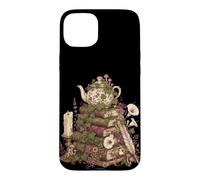 Carcasa para iPhone 15 Plus Dark Academia Cottagecore Tea Books Botanical Mushroom
