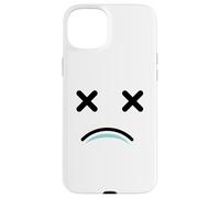 Carcasa para iPhone 15 Plus Dead Tired Face - Funny Cartoon White/Blue