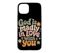 Carcasa para iPhone 15 Plus Dios está locamente Enamorado de ti fe Cristiana inspiradora