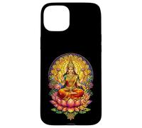 Carcasa para iPhone 15 Plus Diosa Lakshmi Vitral Mitología Hindú Hinduismo