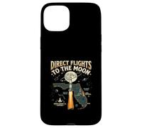 Carcasa para iPhone 15 Plus Direct Flights to The Moon Florida Space Coast Retro
