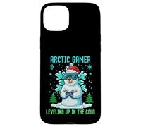 Carcasa para iPhone 15 Plus Diseño Arctic Gamer Pixel Art Retro 8-bit Winter Geek