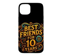 Carcasa para iPhone 15 Plus Diseño con Texto en alemán Beste Freunde Seit 10 Jahren Freundschaft