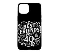 Carcasa para iPhone 15 Plus Diseño con Texto en alemán Beste Freunde Seit 40 Jahren Freundschaft