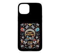 Carcasa para iPhone 15 Plus Diseño de piloto de Go Kart Racing Speed Club