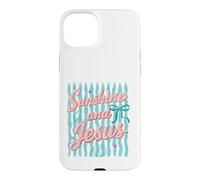 Carcasa para iPhone 15 Plus Diseño de Sunshine and Jesus Christian Beach Faith