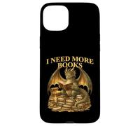 Carcasa para iPhone 15 Plus Diseño Divertido de Amante de la Lectura de dragón I Need More Books