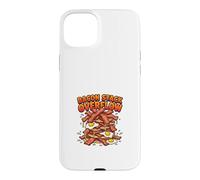 Carcasa para iPhone 15 Plus Diseño Divertido de Bacon Stack Overflow para desayunar
