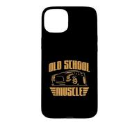 Carcasa para iPhone 15 Plus Diseño Envejecido de Dibujos Animados de Old School Muscle Classic Car
