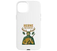 Carcasa para iPhone 15 Plus Diseño folclórico de Herne The Hunter English Woodland Spirit