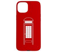 Carcasa para iPhone 15 Plus Disfraz de Cabina de teléfono para Halloween, Reino Unido, Londres, Rojo británico