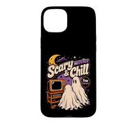Carcasa para iPhone 15 Plus Disfraz de Noche de Halloween de Ghost Scary Horror Movies N Chill