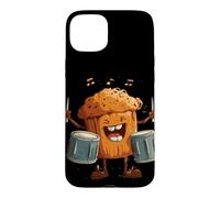 Carcasa para iPhone 15 Plus Disfraz de Pastel de Muffin de Tambor para Cupcakes y Tambores horneados