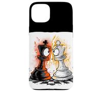 Carcasa para iPhone 15 Plus Disfraz de Rey de ajedrez Genial para los Amantes de Las Piezas y los peones