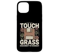 Carcasa para iPhone 15 Plus Disquete Retro Touch Grass Disconnect para conectar