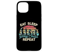 Carcasa para iPhone 15 Plus Divertida Camiseta Eat Sleep Play Chess Repeat para un Jugador de ajedrez