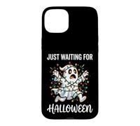 Carcasa para iPhone 15 Plus Divertidas Luces de Navidad Fantasmas Esperando Halloween