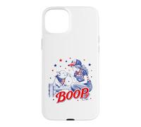 Carcasa para iPhone 15 Plus Divertido 4 de Julio Boop Farm Girl & Baby Pig Patriotic USA