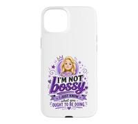Carcasa para iPhone 15 Plus Divertido Bossy Rubia De Dibujos Animados Mujer Púrpura Reina