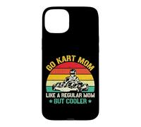 Carcasa para iPhone 15 Plus Divertido Go Kart Racing Mamá Mujeres Karting Go Kart Racer