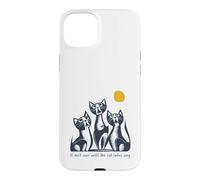 Carcasa para iPhone 15 Plus Divertido Juego de Palabras con Gatos No Termina hasta Que Las señoras de los Gatos canten