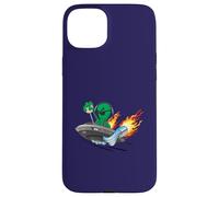 Carcasa para iPhone 15 Plus Divertido UFO UAP Alien Hotrod Platillo Volador Diseño de Dibujos Animados