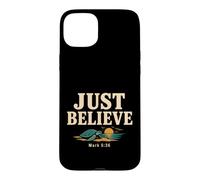 Carcasa para iPhone 15 Plus Don't Be Afraid Just Believe Mark 5:36 Sea Turtle Faith