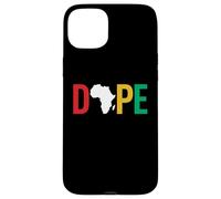 Carcasa para iPhone 15 Plus Dope Africa Map Juneteenth Pan African Pride