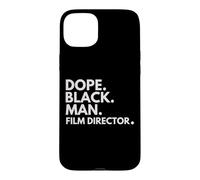 Carcasa para iPhone 15 Plus Dope Black Man Director de Cine Orgullo afroamericano