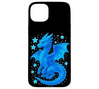 Carcasa para iPhone 15 Plus Dragon Azul Mistico Ilustracion Fantasia Celestial Adorable