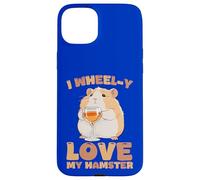 Carcasa para iPhone 15 Plus Dueño Divertido de roedores con Texto en inglés I Wheel-y Love My Hamster