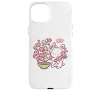 Carcasa para iPhone 15 Plus Easter Bunny Pink Sakura Flower Cute Japanese Cherry Blossom