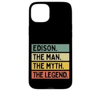 Carcasa para iPhone 15 Plus Edison The Man The Myth The Legend - Cita Personalizada Divertida